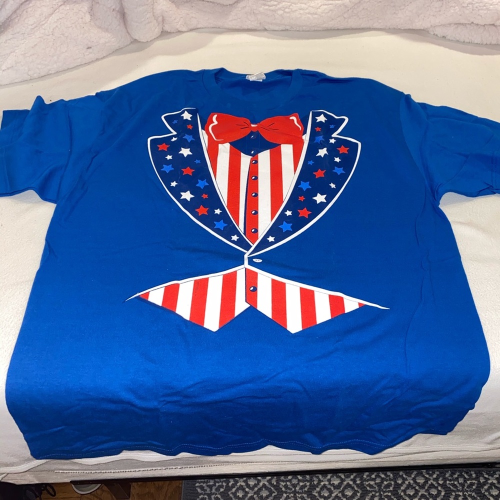 Blue America Themed Suit Shirt